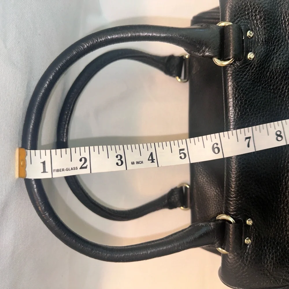 Kate Spade Pebbled Black Leather Satchel with Removal Strap - Picture 6 of 9